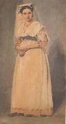 Jean Baptiste Camille  Corot L'Italienne d'Albano en grand costume (mk11) oil painting picture wholesale